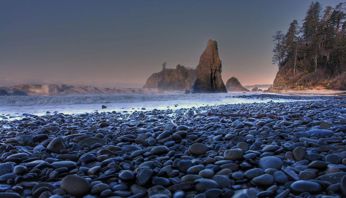 Sonnenuntergang am Ruby Beach